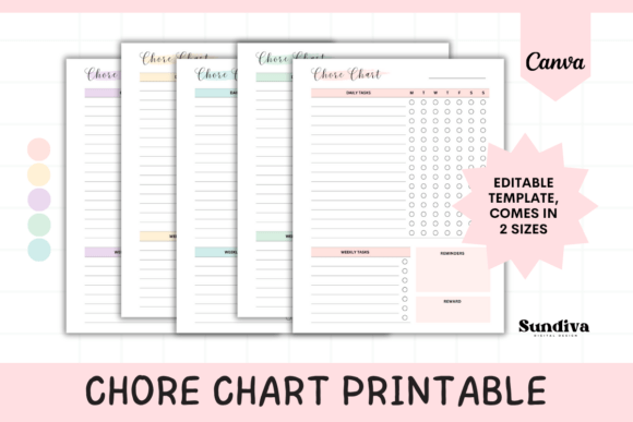 Chore Chart Canva Template 2