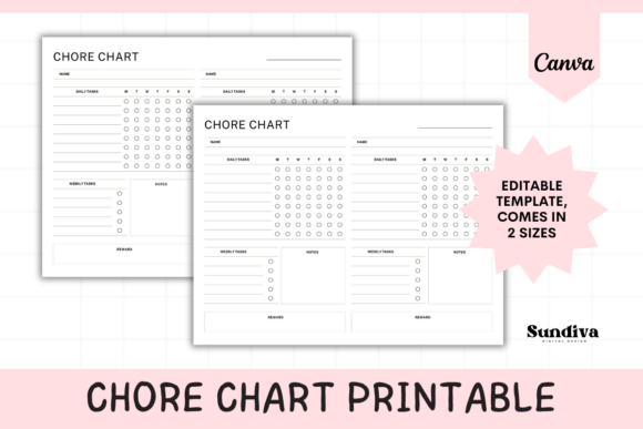 Chore Chart Canva Template 3