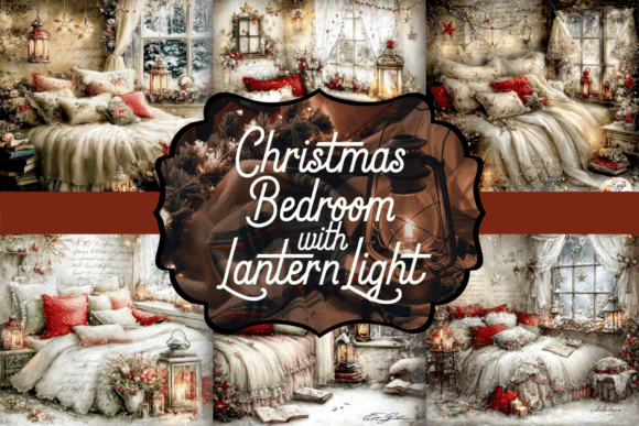 Christmas Bedroom with Lantern Light