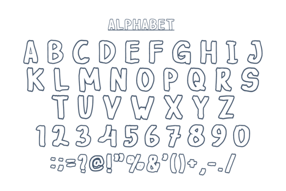 Junior Outline Font PNG with transparent background - Preview 3
