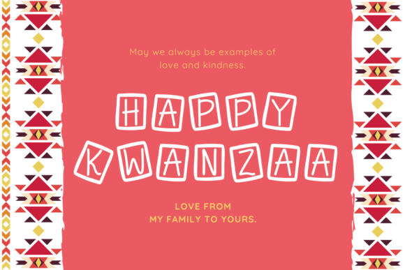 Kwanzaa Festive Font PNG with transparent background - Preview 3