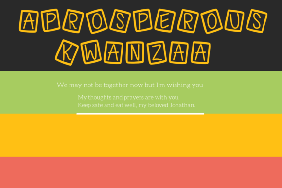 Kwanzaa Festive Font PNG with transparent background - Preview 4