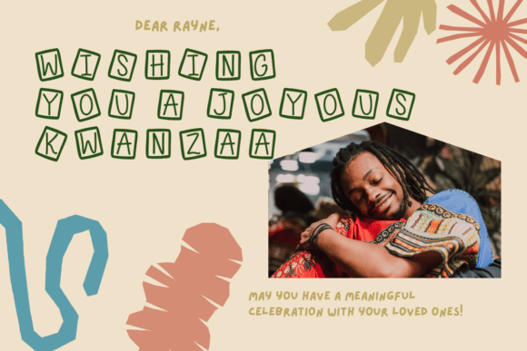 Kwanzaa Festive Font PNG with transparent background - Preview 5