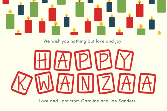 Kwanzaa Festive Font PNG with transparent background - Preview 6
