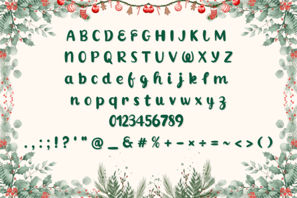 Merry Christmas Day Font PNG with transparent background - Preview 1
