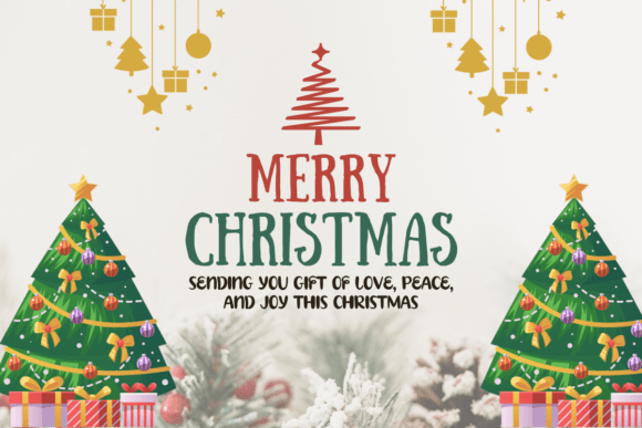 Merry Christmas Day Font PNG with transparent background - Preview 2