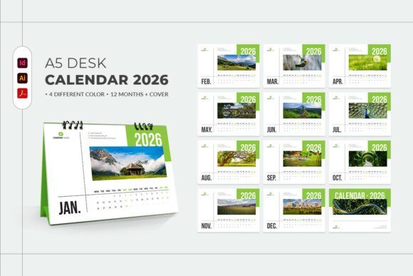 2026 Calendar Design Graphic by Future IT Brand · Creative Fabrica
