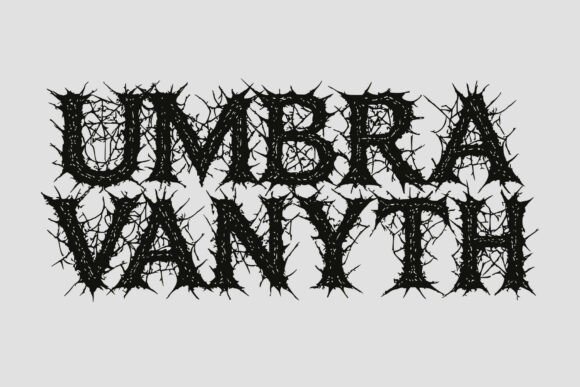 Ruins Dark Font PNG with transparent background - Preview 4