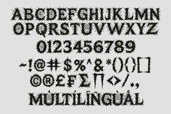 Ruins Dark Font PNG with transparent background - Preview 6