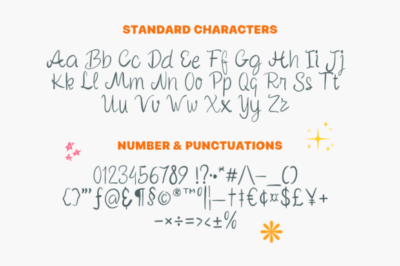 Sketchy Charm Font PNG with transparent background - Preview 4
