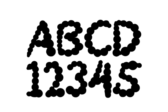 Small Lump Font PNG with transparent background - Preview 3