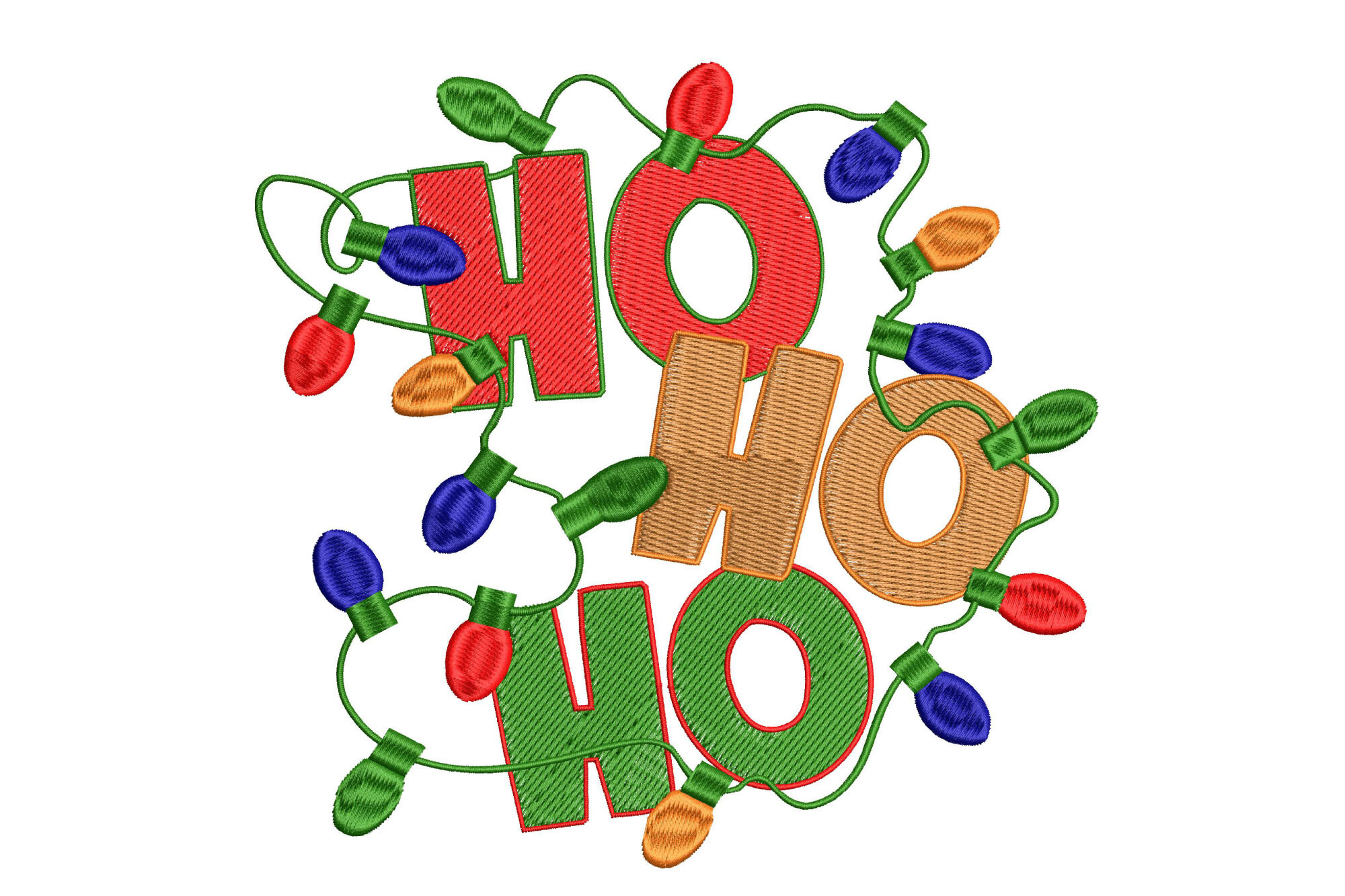 Tangled Christmas Lights "HO HO HO"