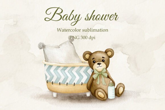 Teddy Bear. Baby Shower. Boho Baby.