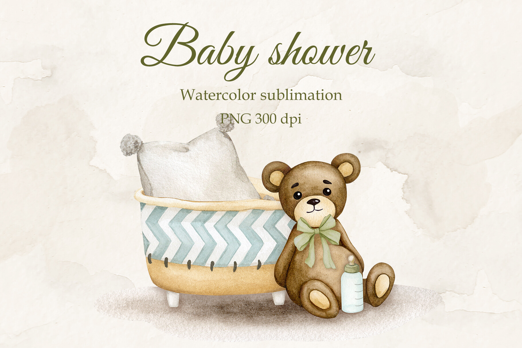 Teddy Bear. Baby Shower. Boho Baby.