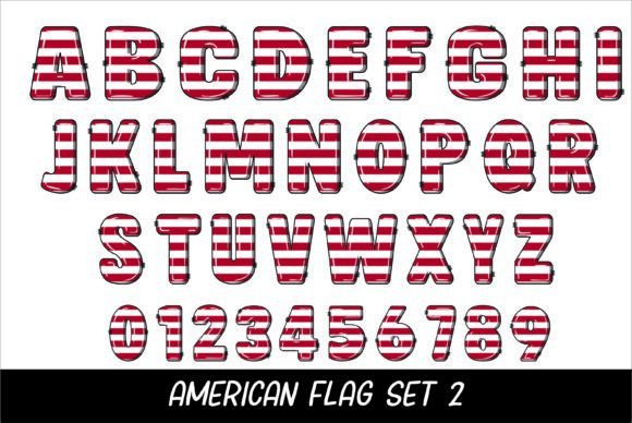 American Flag Font - Preview 2