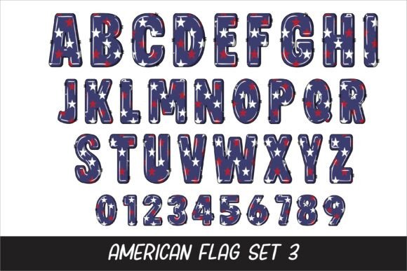 American Flag Font - Preview 3
