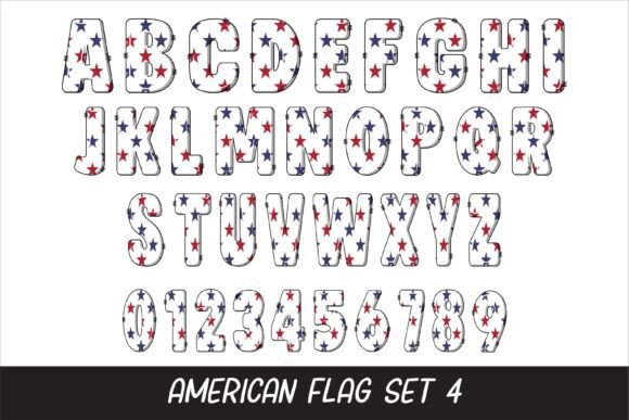 American Flag Font - Preview 4
