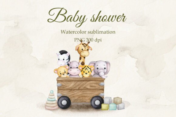Baby Shower. Boho Baby. Safari Animals.