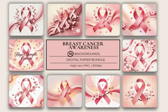 Breast Cancer Awareness Pink Backdrops