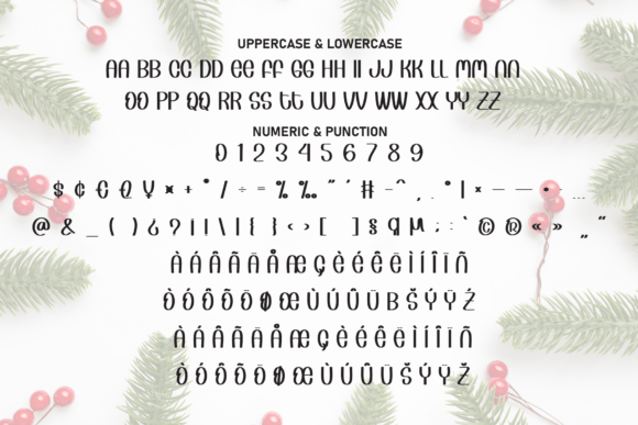 Bulking Christmas Font PNG with transparent background - Preview 6