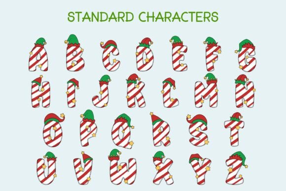 Candy Cane Elf Font - Preview 1