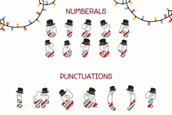 Cool Snowman Font PNG with transparent background - Preview 2