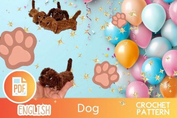 Crochet Dog Keychain / Amigurumi PDF Toy