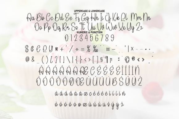 Cupcake Beautiful Font PNG with transparent background - Preview 6