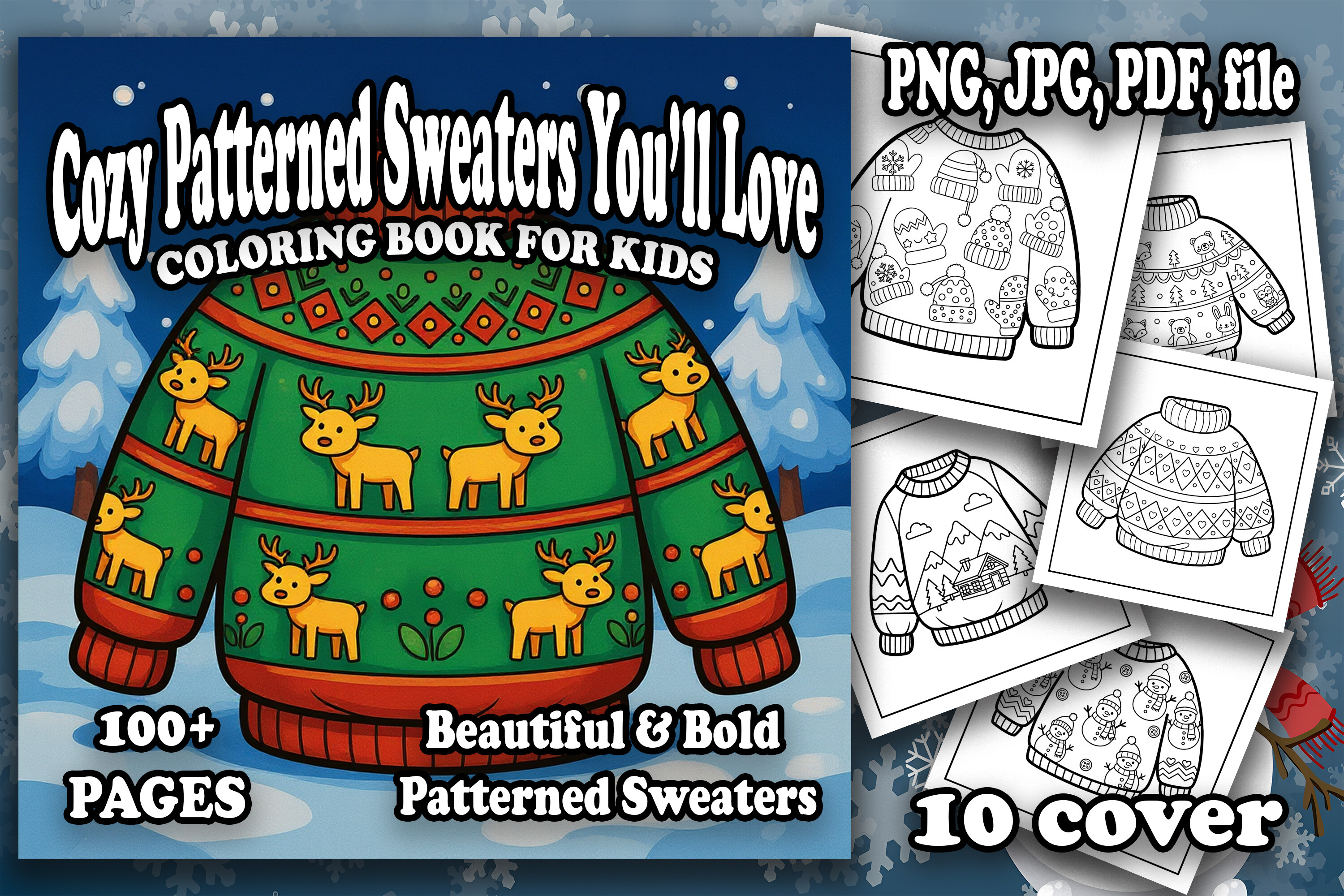 Cute Patterned Sweaters Coloring Fun
