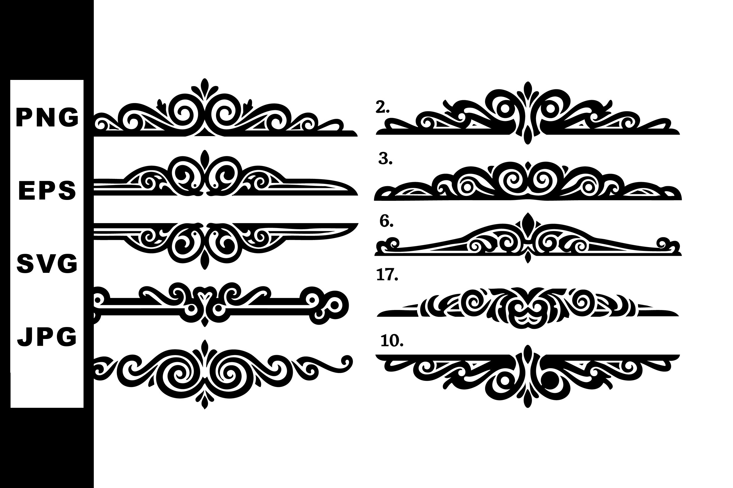 Decorative Ornamental Border Design Elem
