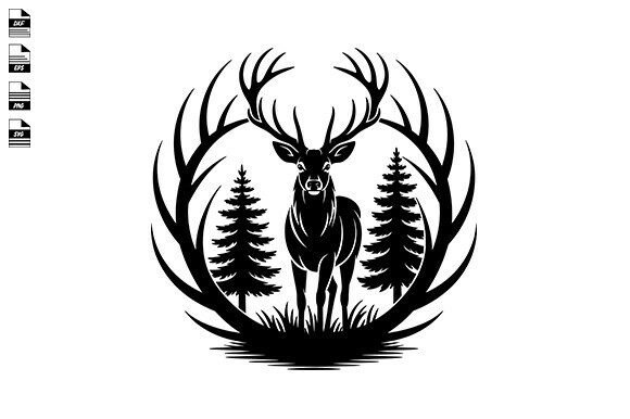 Deer Hunting Svg,hunting Clipart Gráfico Artesanato Por Vector Zone Area