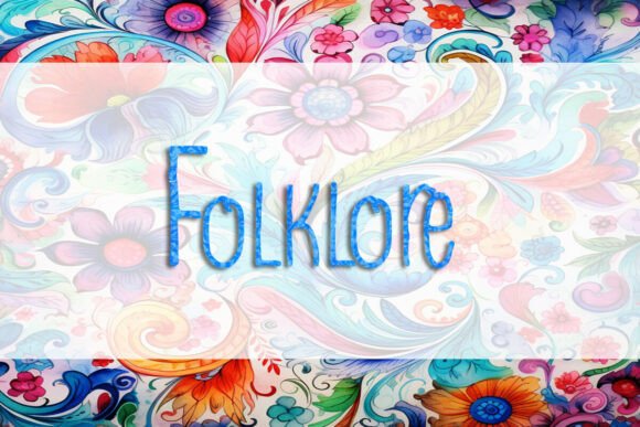 Folklore Font PNG with transparent background - Preview 1