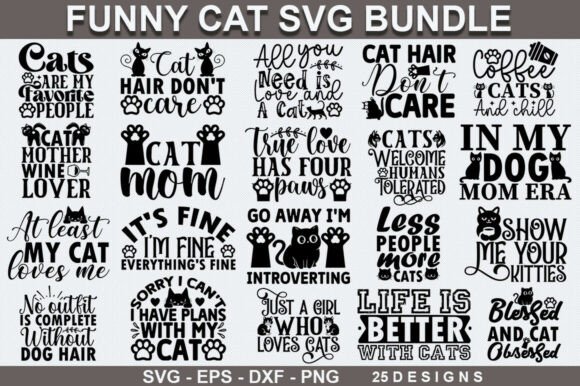 Funny Cat SVG Bundle Graphic by Getypes Studio · Creative Fabrica
