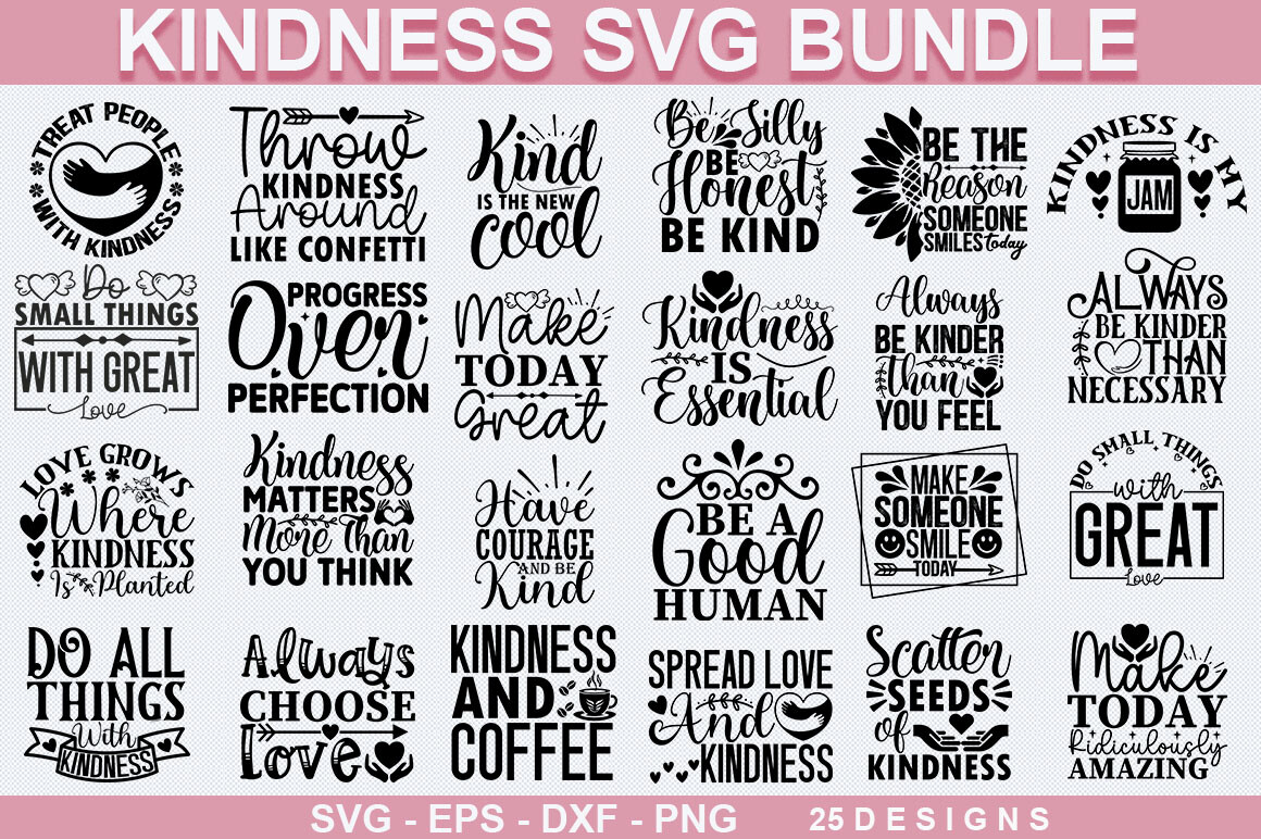 Kindness SVG Bundle Graphic by Getypes Studio · Creative Fabrica