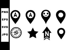 Location and navigation map pins with co
