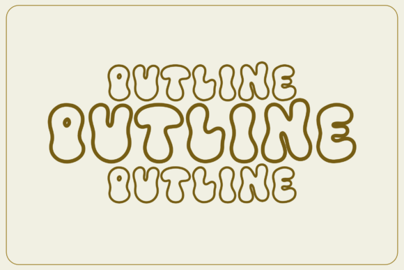 Meltipop Outline Font PNG with transparent background - Preview 2