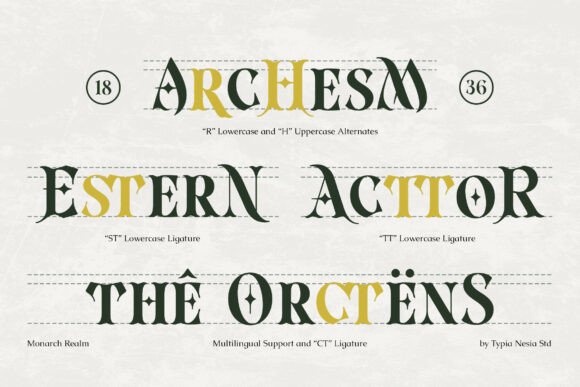 Monarch Realm Font PNG with transparent background - Preview 4