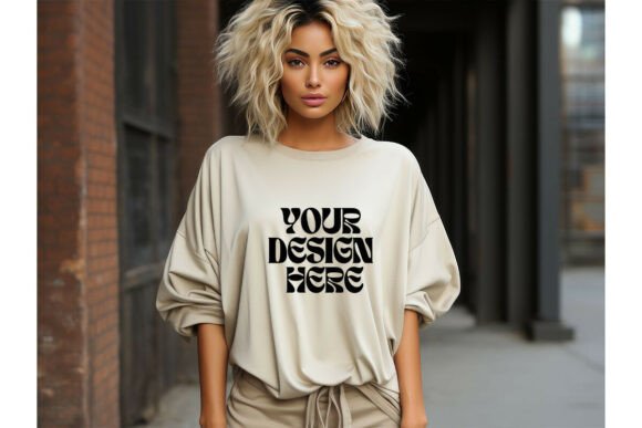 Natural Sweatshirt Model Mockup Bella_11