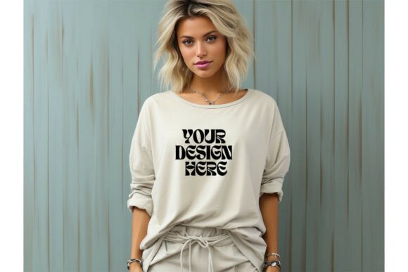 Natural Sweatshirt Model Mockup Bella_30
