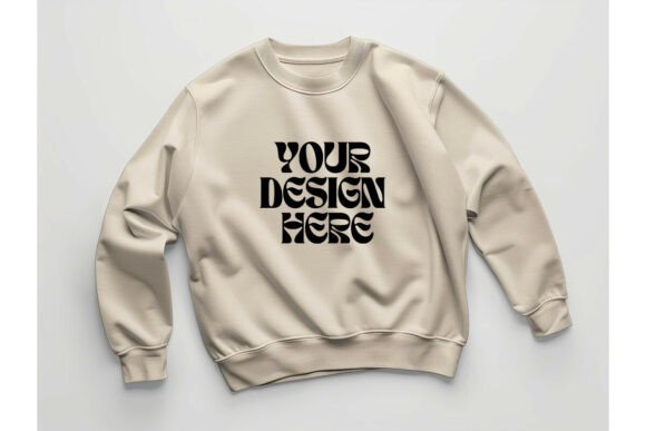 Natural Sweatshirt Model Mockup Bella_4