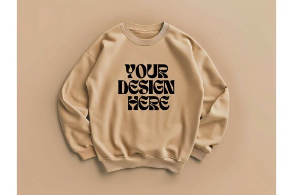 Natural Sweatshirt Model Mockup Bella_5