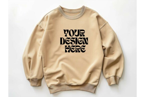 Natural Sweatshirt Model Mockup Bella_6
