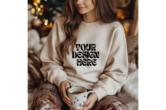 Natural Sweatshirt Model Mockup Bella_66