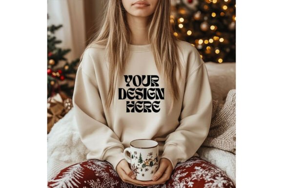 Natural Sweatshirt Model Mockup Bella_68