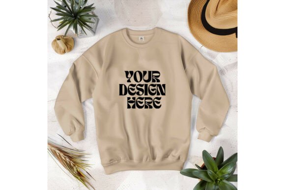 Natural Sweatshirt Model Mockup Bella_7