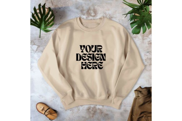 Natural Sweatshirt Model Mockup Bella_8