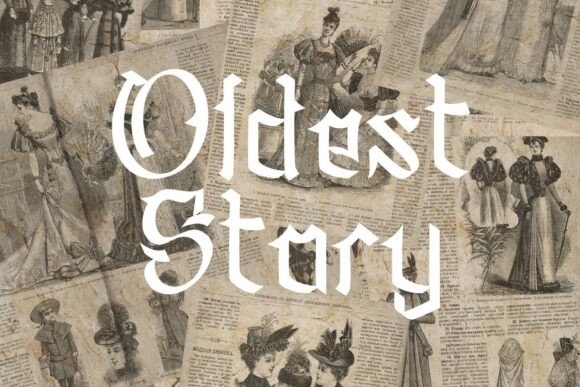 Olden Stones Font PNG with transparent background - Preview 3