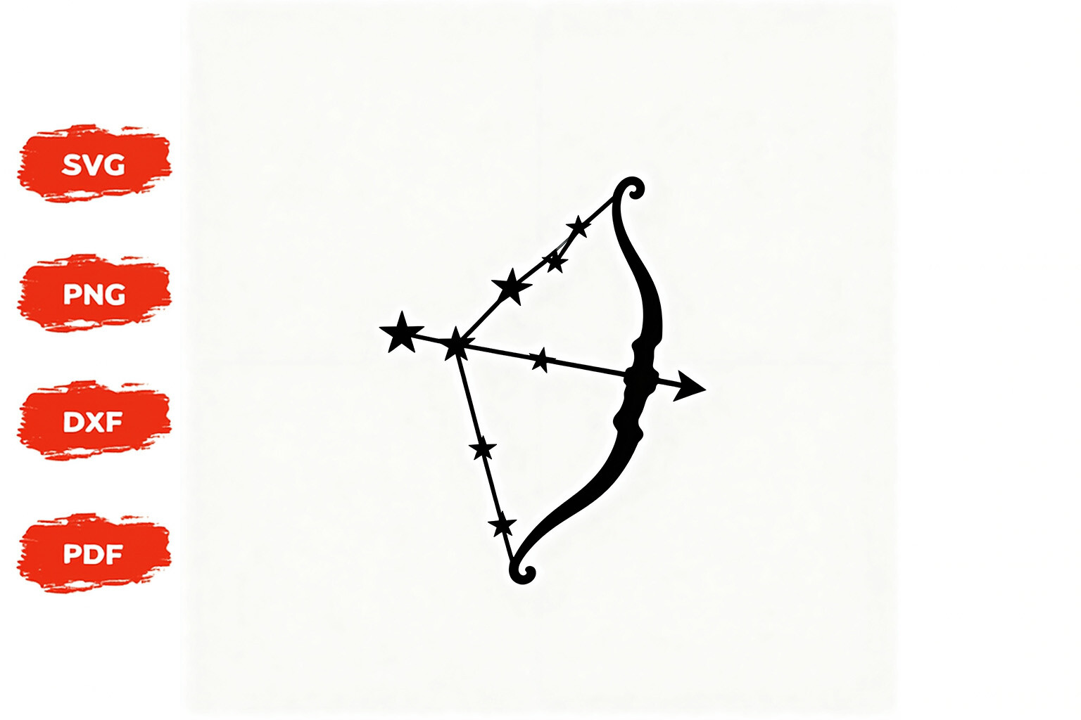 Sagittarius Constellation SVG Bow and