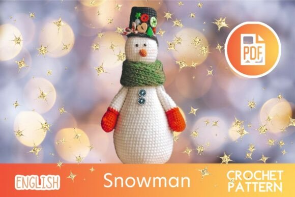Snowman Crochet PDF Amigurumi Toy