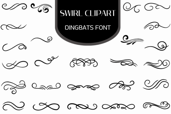Swirl Clipart Dingbats Font By Heartcraft Atelier